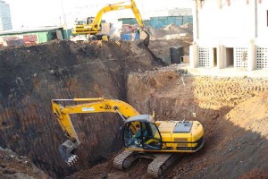На картинке указано как роют котлован рытье котлованов